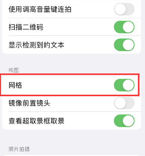 丹东苹果手机维修网点分享iPhone如何开启九宫格构图功能 